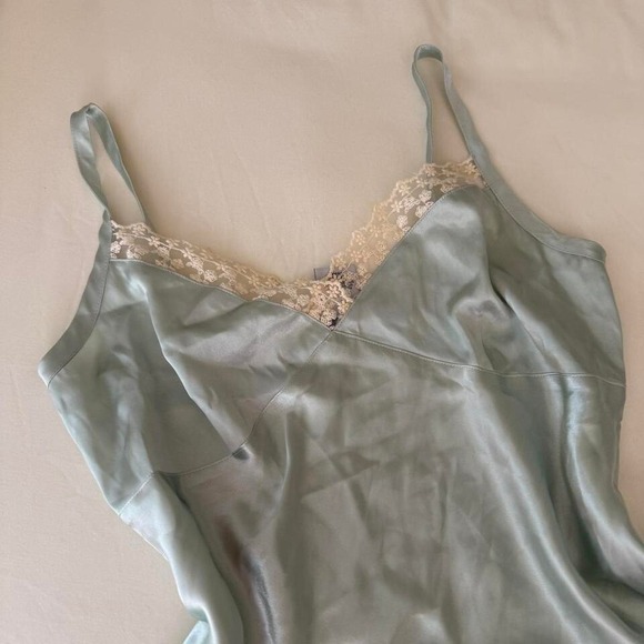 george‎ green silky cami tank top womens large - Picture 2 of 4